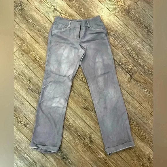 Distressed theory gray pants loose fit boho grunge - Picture 1 of 4